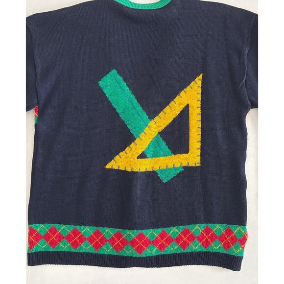 J Knits Vintage Women’s Medium V-neck Cardigan Sweater Teacher School USA - Picture 10 of 10